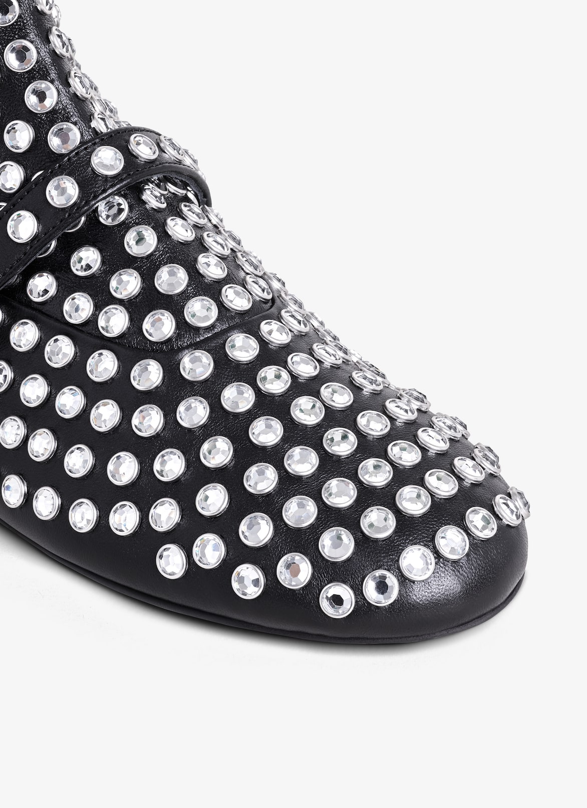 HIGH BALLET FLATS IN STRASS LAMBSKIN ALAÏA BLACK HIGH BALLET FLATS IN STRASS LAMBSKIN